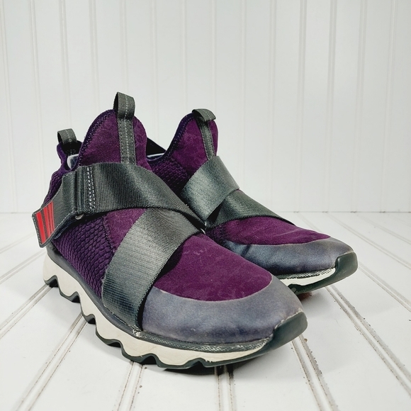 Sorel Women’s Kinetic Knit Sneaker with Scalloped Sole and Stretch Straps H926 - Picture 4 of 11